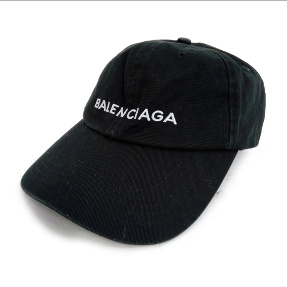 Balenciaga Black Cotton Cap